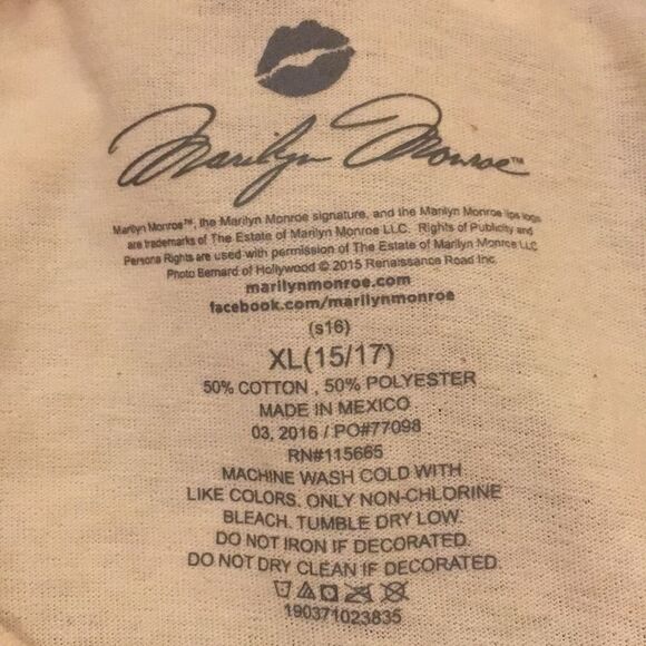 Marilyn Monroe shirt 4 faces brown on off white XL - Picture 8 of 8